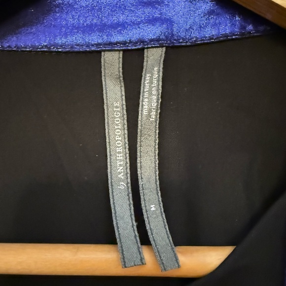 Anthropologie Shimmering Purple Button Down Shirt - Picture 6 of 7